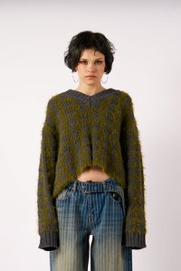 JADE - Jumper - grey/green