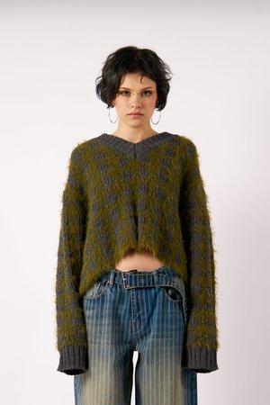 JADE - Neule - grey/green