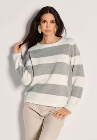 Unausgewählt, stone grey   melange   wool white