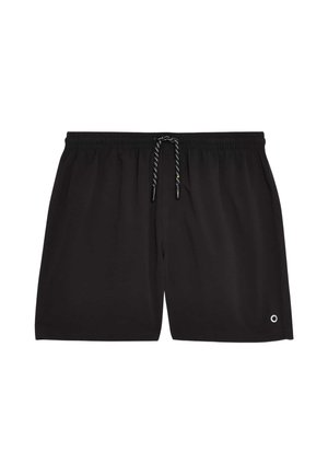 Sorte badeshorts med elastik i taljen, justerbar snøre og sidelommer. Fremstillet af letvægtsstof, der tørrer hurtigt.
