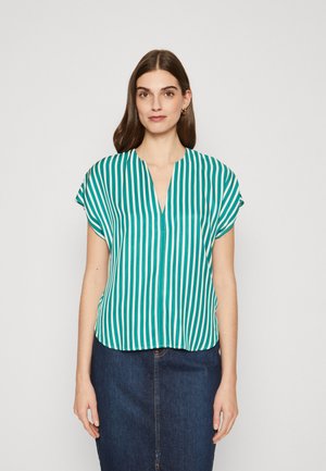 FLUID STRIPE BLOUSE - Bluza - olympic green