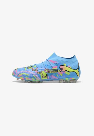 Puma, FUTURE 9 ULTIMATE ADVANCED LEVEL MG FUSSBALLSCHUHE UNISEX - Fodboldstøvler kunstigt græs - white-blue glimmer-pink glimmer-yellow alert