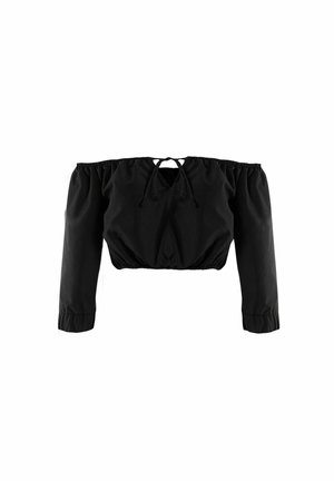 #VDR VILLADELLEROSE, OFF-THE-SHOULDER CROPPED BLOUSE - Blouse - black