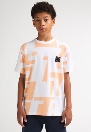 ALL-OVER MONTAÑA - T-shirt con stampa - bright white