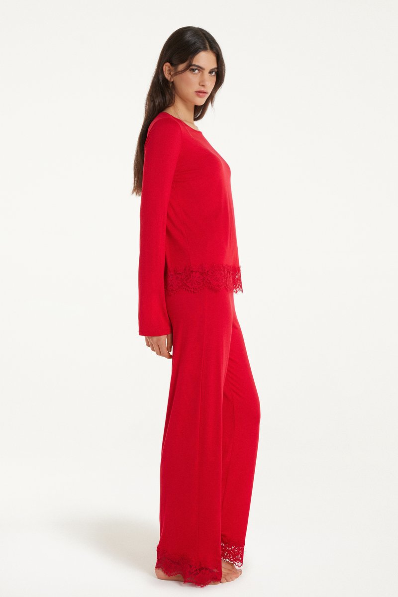 Tezenis SET - Conjunto de pijama - rot rosso inverno