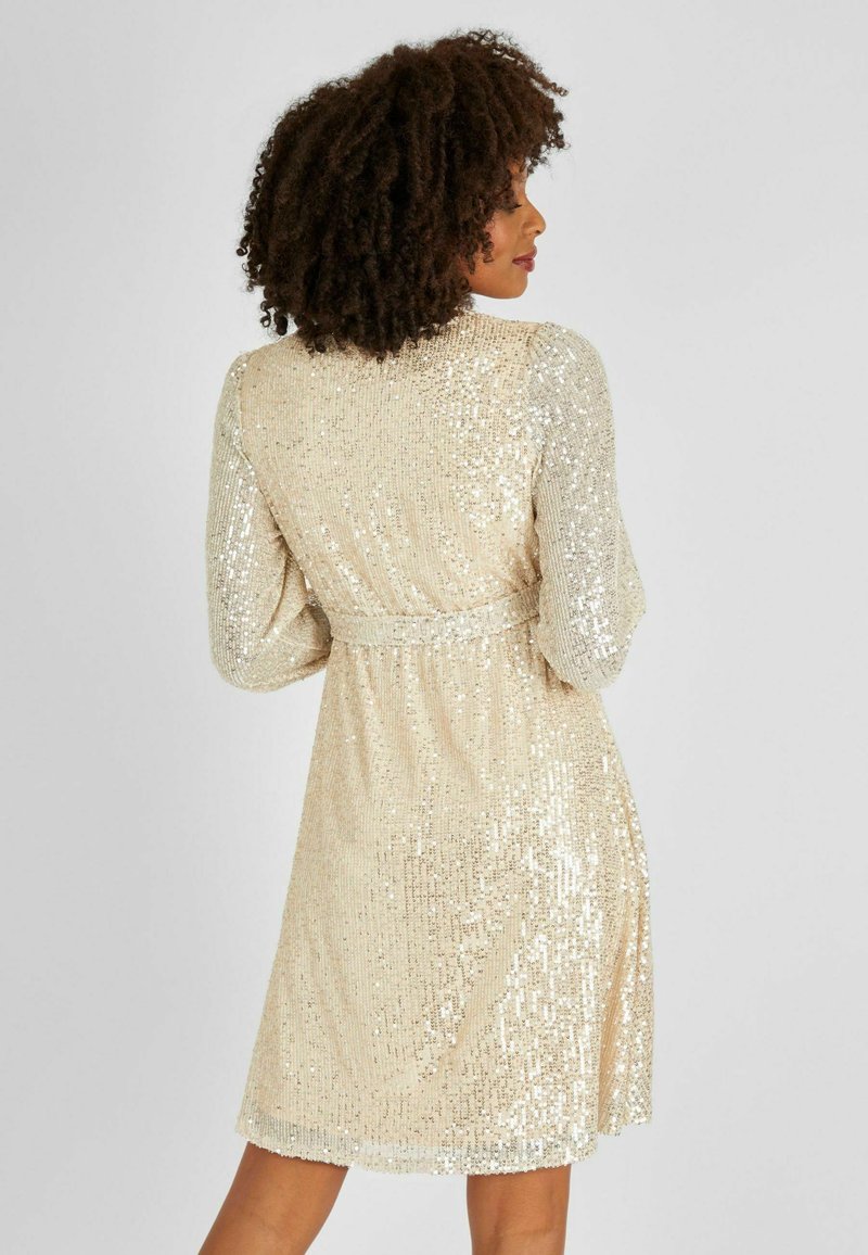 JoJo Maman Bb SEQUIN MINI MATERNITY - Cocktail dress / Party dress - champagne/beige - Zalando JoJo Maman Bb SEQUIN MINI MATERNITY - Cocktail dress / Party dress - champagne/beige - Zalando