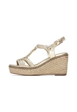 Sandales compensées - gold