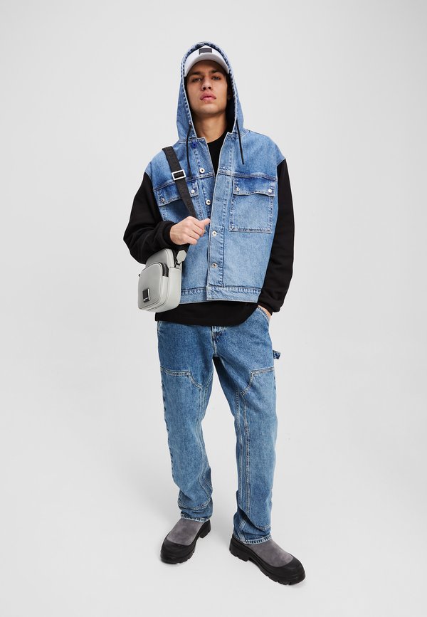 MIX MATERIAL JACKET - Denim jacket4