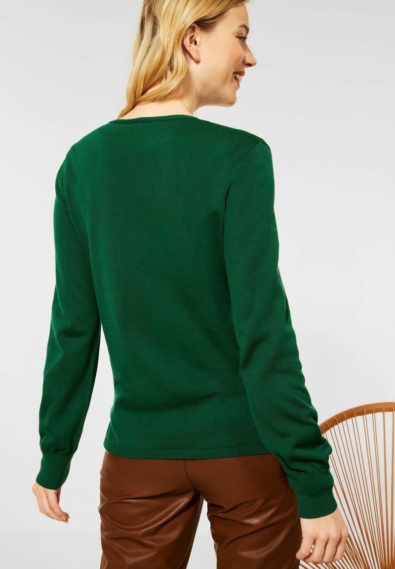 Damen Strickjacken | Street One V-AUSSCHNITT Strickpullover grün - YU53741 Damen Strickjacken | Street One V-AUSSCHNITT Strickpullover grün - YU53741
