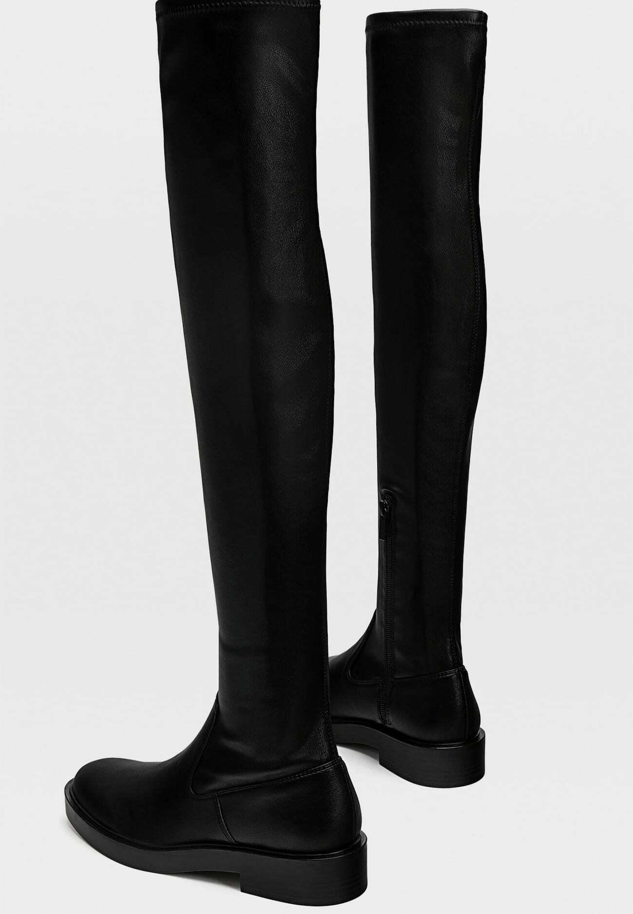 Stradivarius Stivali sopra il ginocchio - black/nero - Zalando
