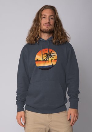 SUNSET ON PALM BEACH - Kapuzenpullover - india ink grey
