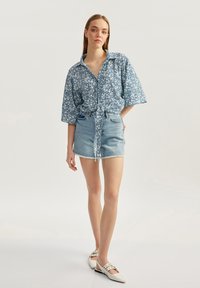 Koton CROP - Skjortebluser - dark blue