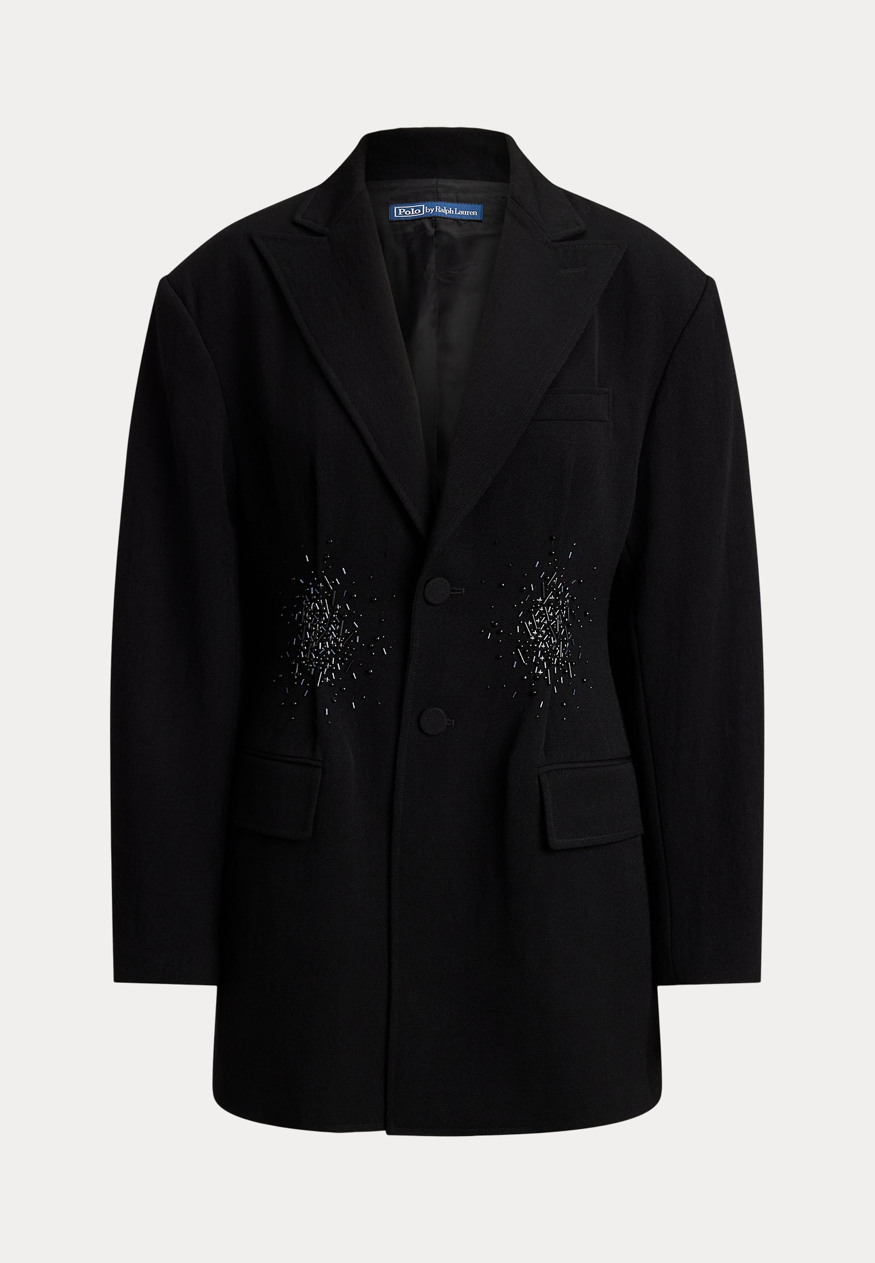 Polo Ralph Lauren EMBROIDERED WOOL BLAZER - Short coat - black