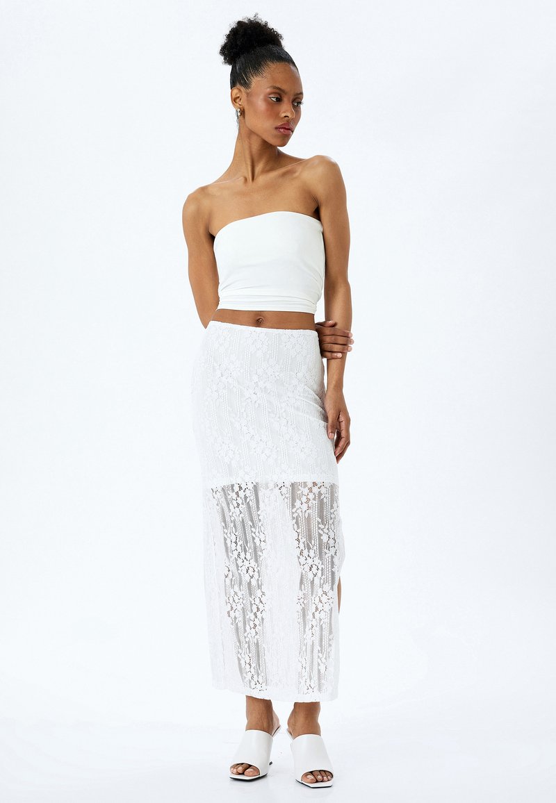 White Gonna Di Pizzo Bianca Gonna Lunga In Pizzo Sangallo