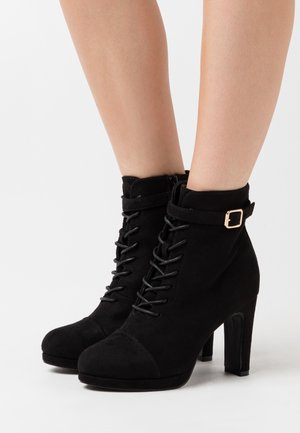 Bottines à lacets - black