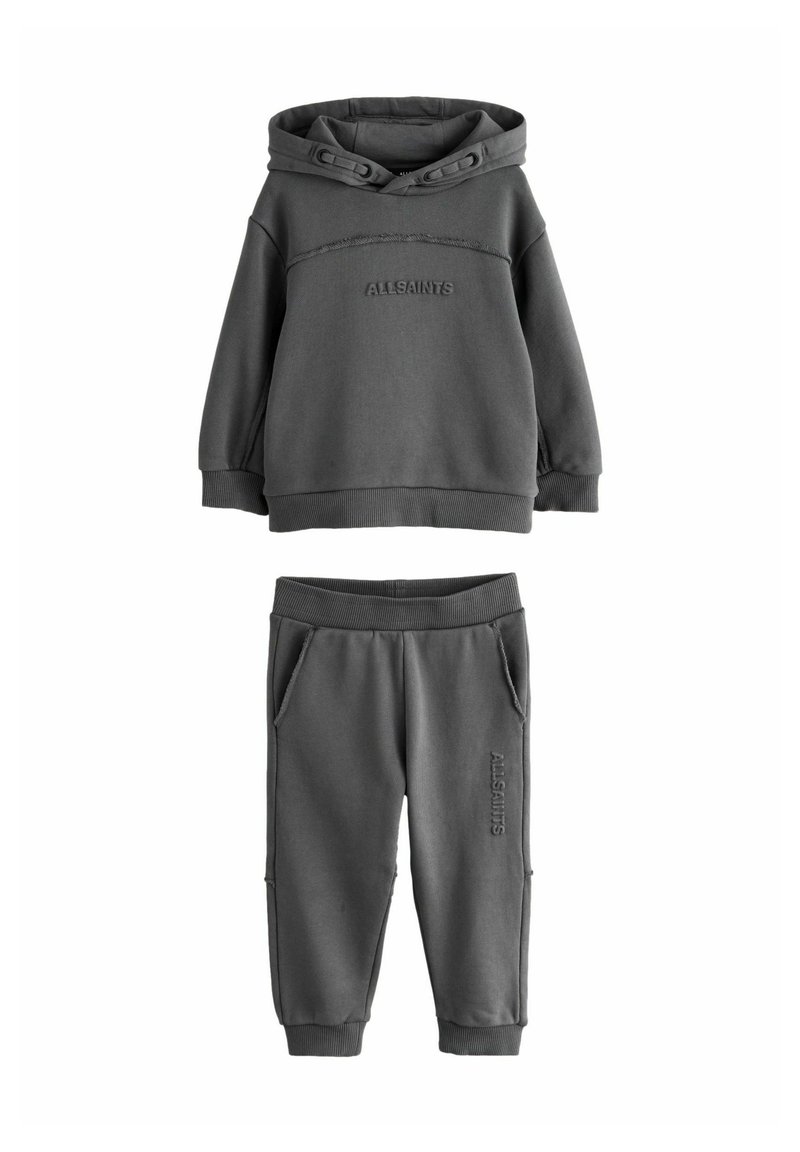 smALLSAINTS EMBOSSED LOGO AND JOGGERS SET - Verryttelypuku - charcoal grey