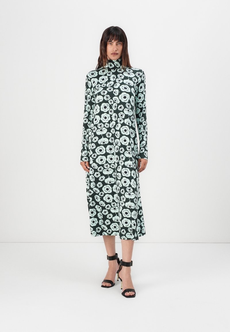 Marimekko CAVEA TUMMA - Jerseykjole - dark green/turquoise/black