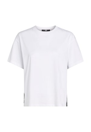 KARL LAGERFELD LOGO TAPE - T-shirt con stampa - white