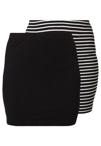 Zalando Essentials 2 PACK - Kokerrok - black/black&white stripes