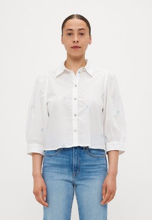 ONLCANDY 3/4 SHIRT - Overhemdblouse - bright white/blue/creme gold