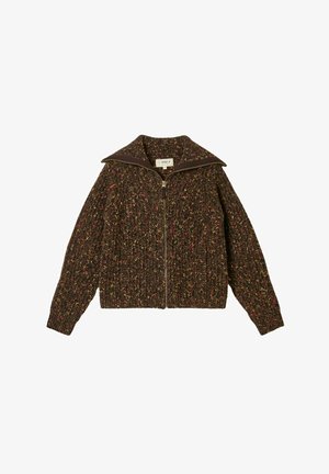 FatFace, COOPER KNITTED RIB ZIP THROUGH CARDIGAN - Cardigan - brown