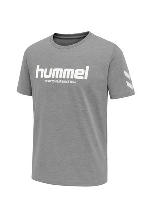 Hummel, HMLLEGACY 2.0  S/S - T-Shirt print - grey melange