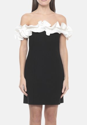 ROTATE, ABITO MINI RUFFLE - Vestito elegante - nero