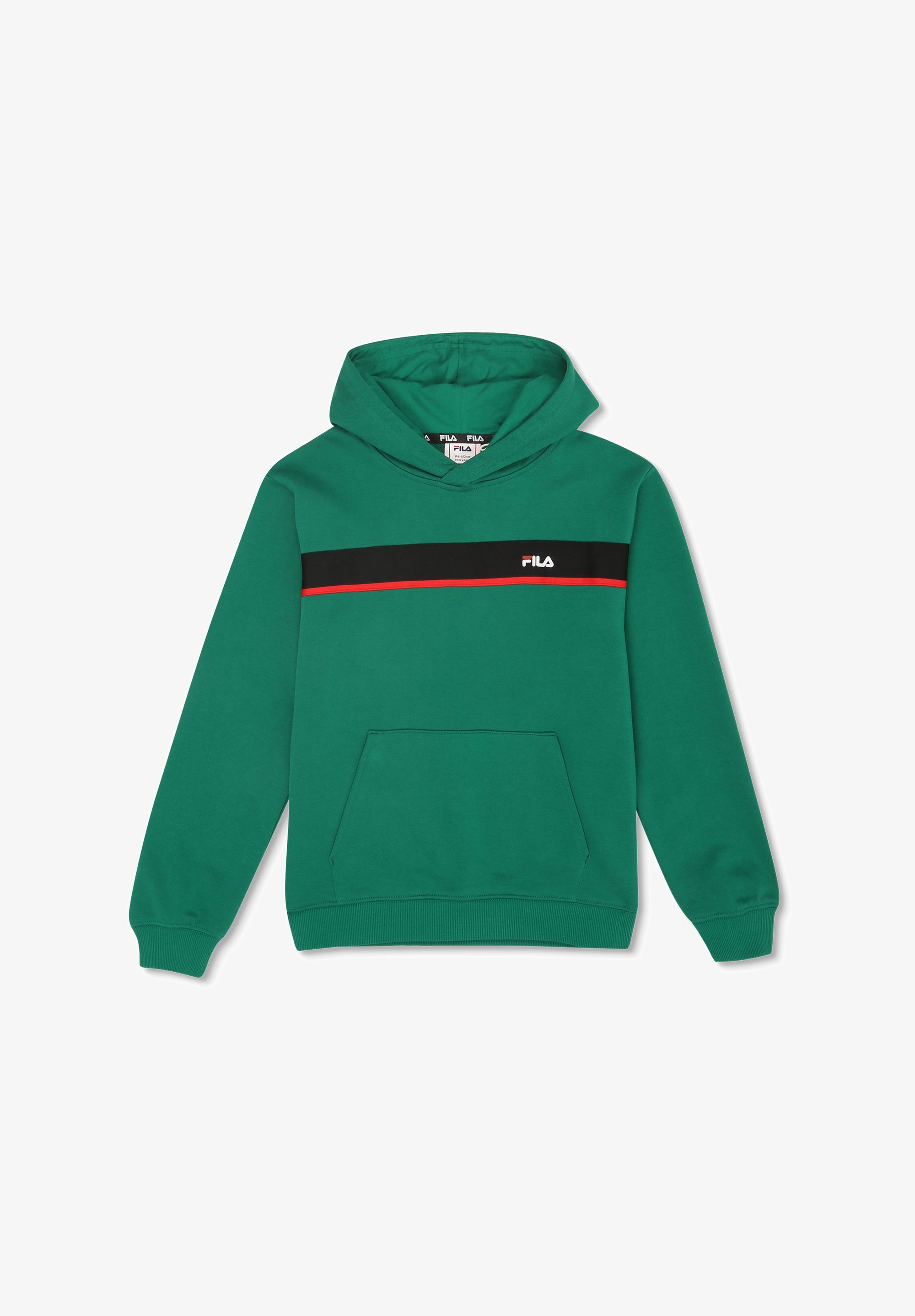 Fila CAMPASSO REGULAR Felpa con cappuccio green jacket/verde
