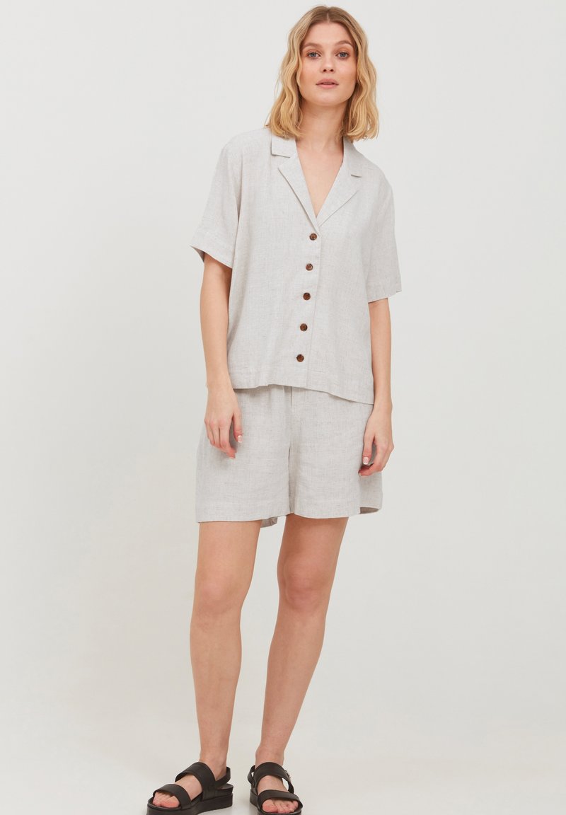 Damen Kleider | b.young BYJOHANNA Hemdbluse light sand mix/beige-meliert - QQ49136 Damen Kleider | b.young BYJOHANNA Hemdbluse light sand mix/beige-meliert - QQ49136