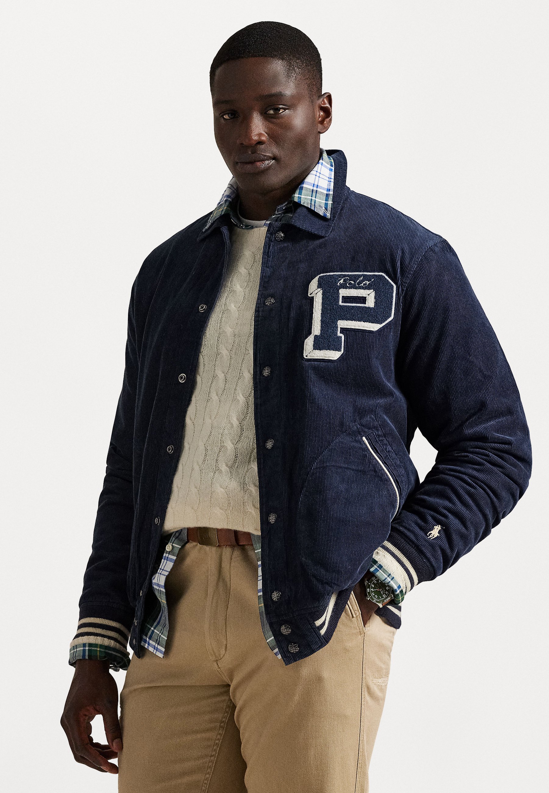 Polo Ralph Lauren Big & Tall CORDUROY LETTER JACKET - Blouson