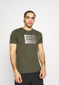 Jack & Jones Performance JCOZ SPORT LOGO TEE 2 PACK - Marškinėliai su spaudiniu - black/forest night