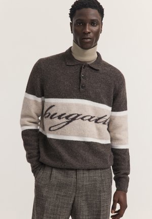 bugatti, HERREN PULLOVER 1/1 ARM - Polo shirt - braun