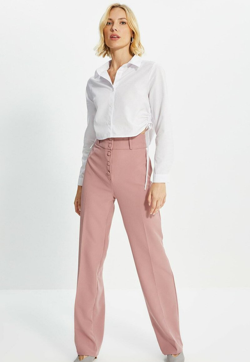 Trendyol Broek donkerroze