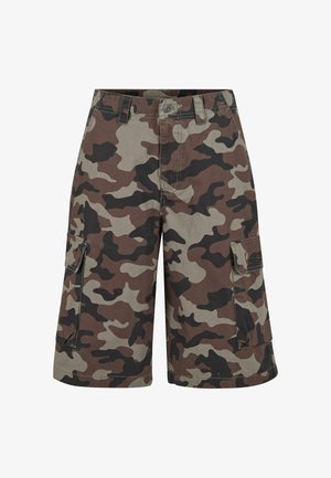 Karl Kani, SIGNATURE CAMO CARGO BAGGY SHORTS - Kratke hlače - olive/light olive/dark brown