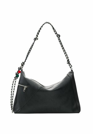 LARGE WITH LOGO CHARM - Handtas - grey