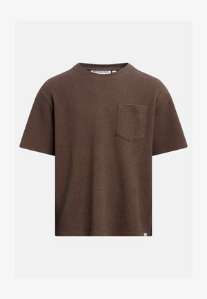 Redefined Rebel, MARK TEE BOXY FIT - Lihtne T-särk - turkish coffee