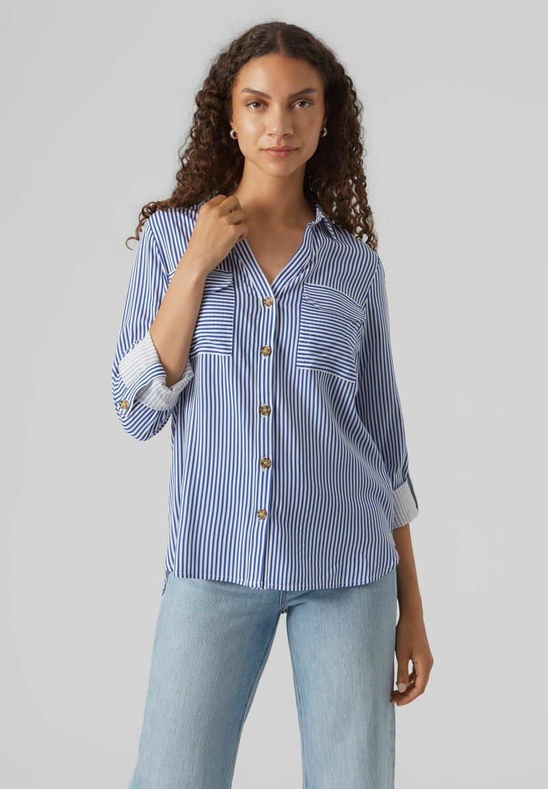Vero Moda VMBUMPY L/S NEW NOOS - Nööpidega pluus - beaucoup blue