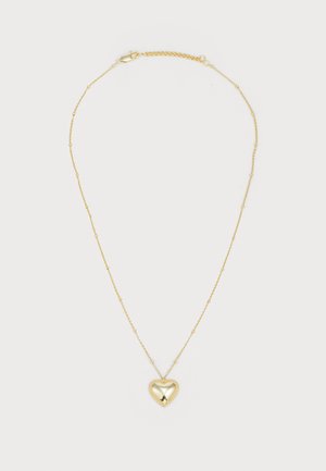 CHUNKY HEART BALL CHAIN NECKLACE - Collier - gold-coloured