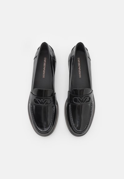 Emporio Armani LOGO LOAFER - Čevlji brez vezalk - nero