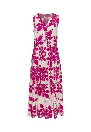 Maxi dress - creme/berry bedruckt