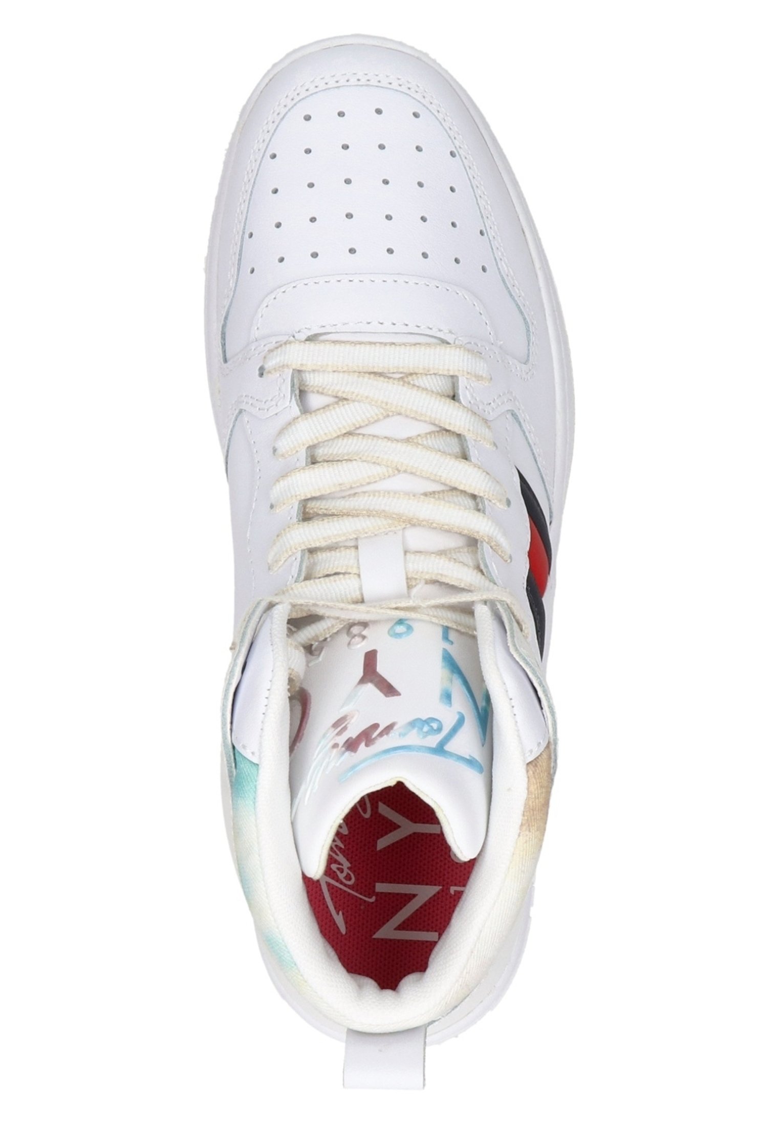 Tommy Hilfiger MID BASKET - Sneakers alte - wit/bianco - Zalando.it