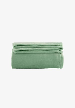 Next, HAMISH THE HIGHLAND COW FLORAL PRINTED FLEECE - Throw - sage green