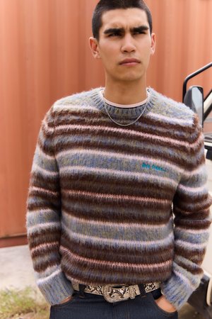 REMI SHAGGY STRIPE JUMPER UNISEX - Jersey de punto - multi