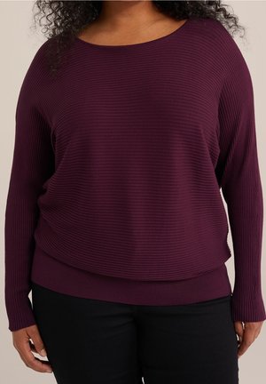 Striktrøje - dark purple