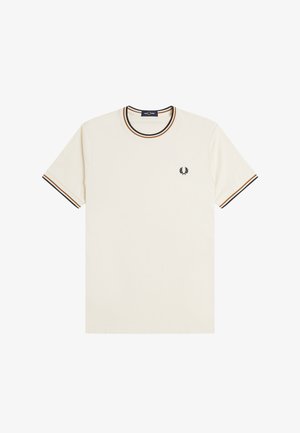 Fred Perry, T-shirt basic - ecru/dark caramel/black