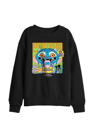 NETFLIX, KPOP DEMON HUNTERS DERPY AND SUSSIE SUMMER FESTIVAL POSTER UNISEX - Sweatshirt - black