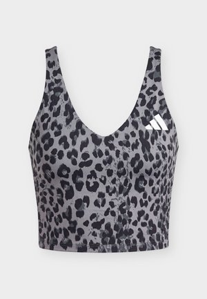 adidas Performance, WORKOUT ESSENTIALS LEOPARD TANK - Top - grey four/grey six/black
