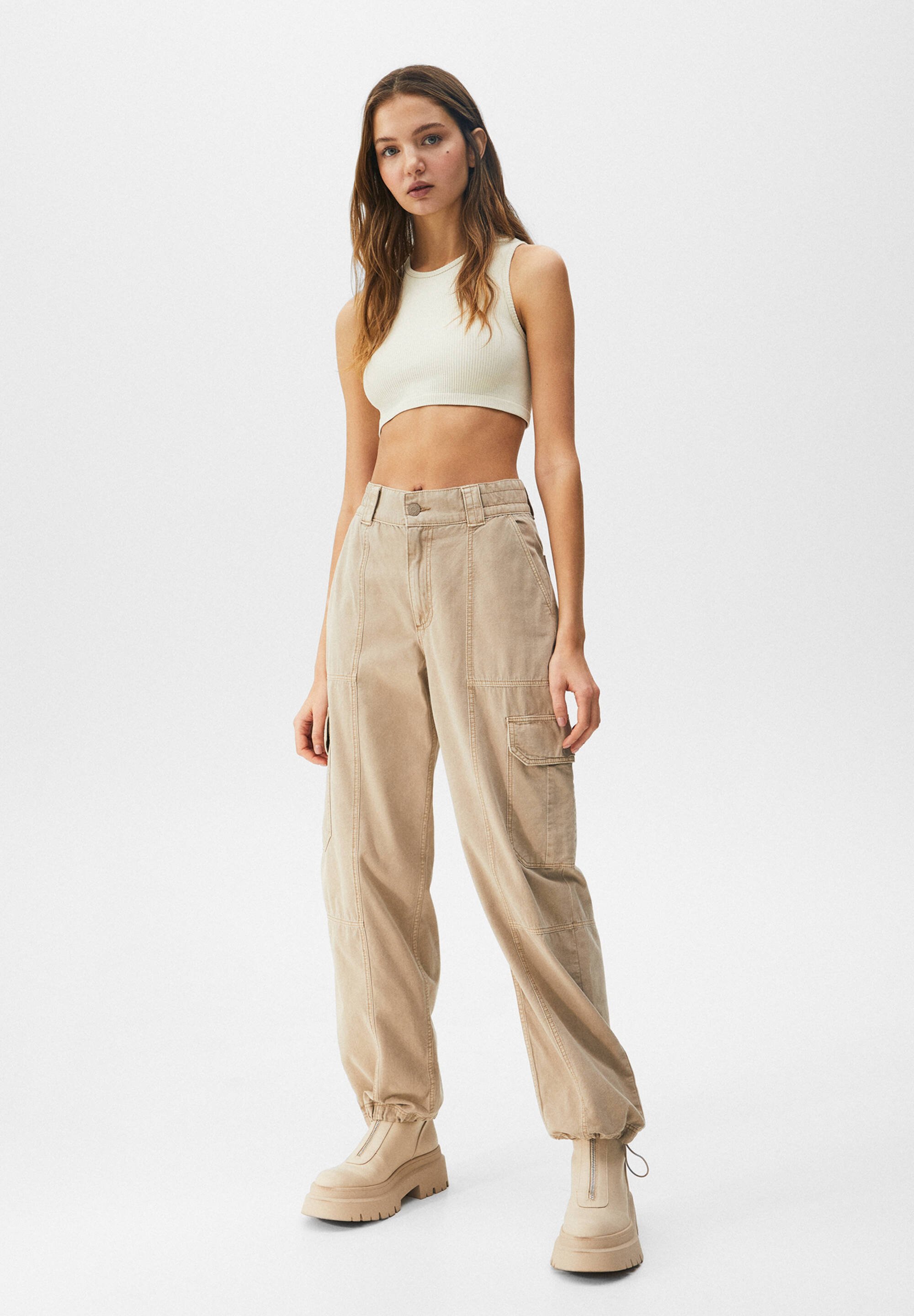 Pull and bear beige pants Clearance