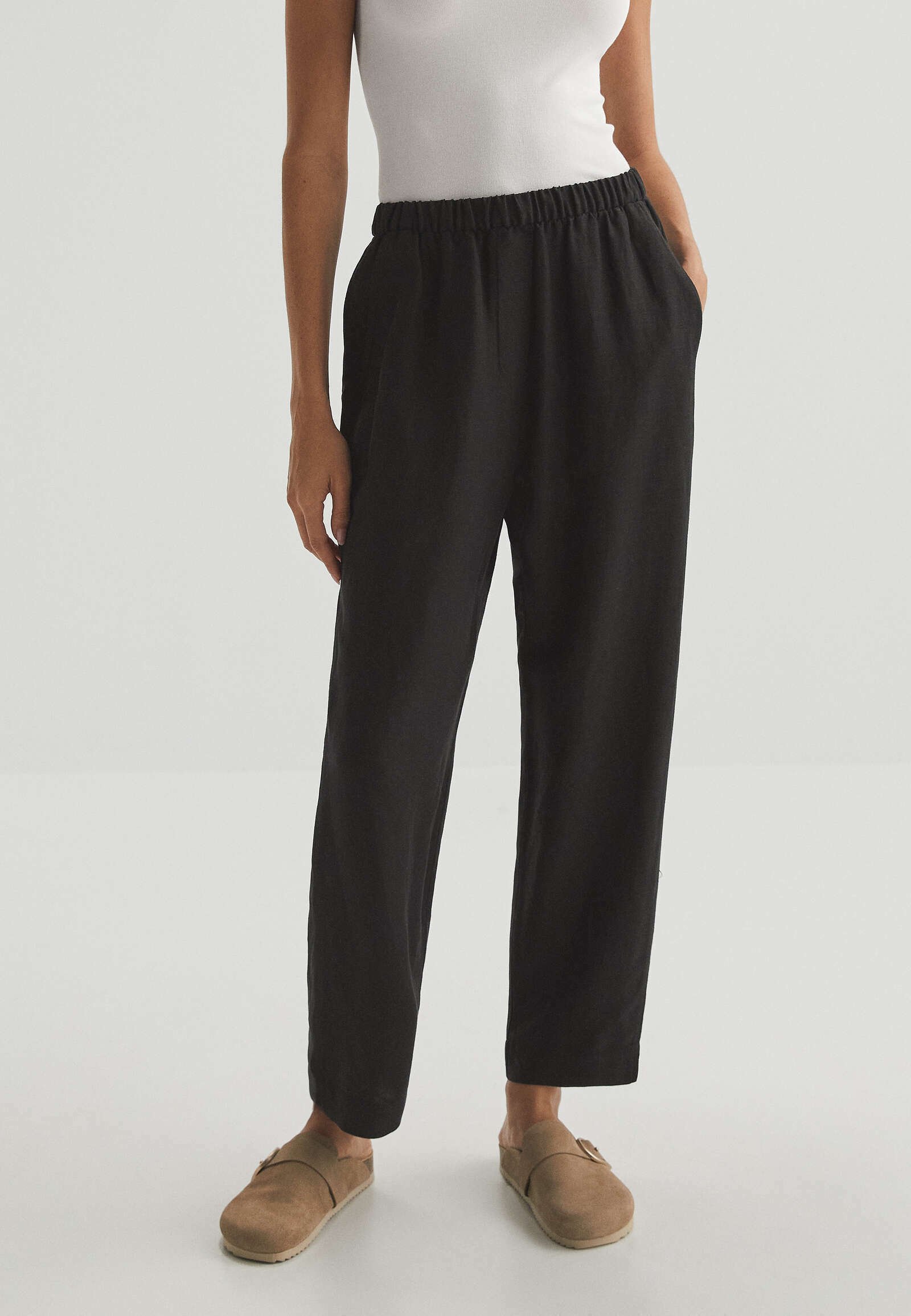 OYSHO Pantaloni - black/nero - Zalando.it