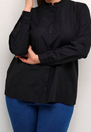 Overhemdblouse - mottled black